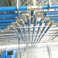 Khuỷu tay ống hợp kim nhôm màu xanh bền cho hệ thống khí và khí nén
